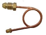 Pigtail Copper 1/4" Inverted Flare 750mm